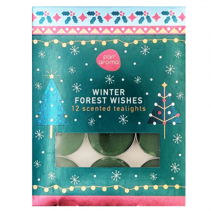PAN0756 12PK TEALIGHTS - WINTER FOREST WISHES