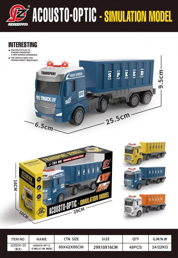 JZ2024-23 Truck Transport Toy, High-Speed Vehicle