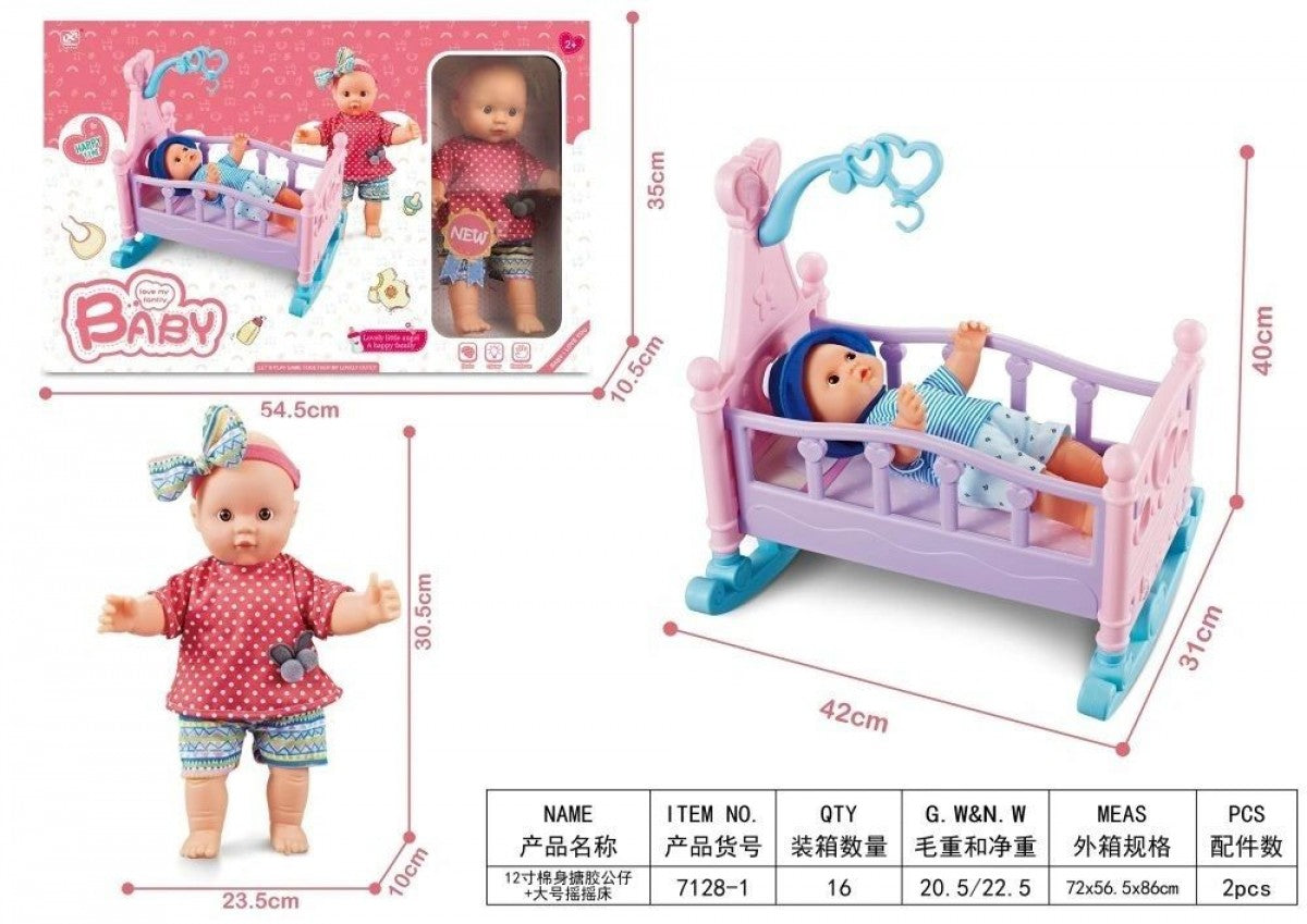 7128-1 Baby Doll With Cottage