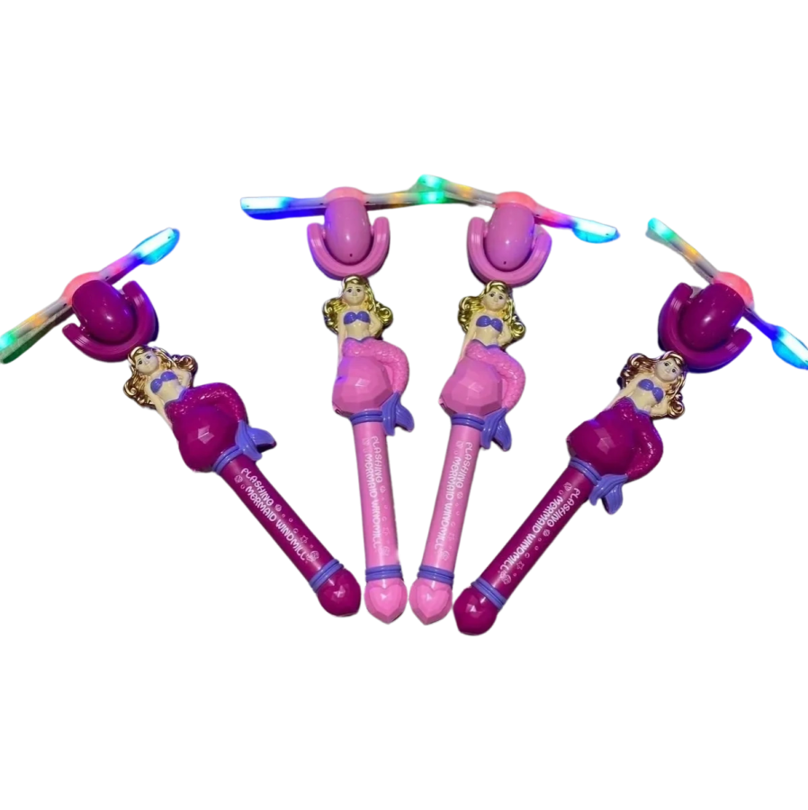 079-6 Light Up &amp; Sound Mermaid Spinning Batteries Included