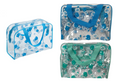 Bathroom Make-up Toiletry Travel Bag with Handles Clear Apple Print 25 x 17 x 8.5 cm Assorted Colours 2252 / TB2