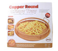 Round Copper Crispy Oven Tray Set of 2 30 x 5 cm 6621