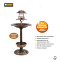 Solar Powered 3 In 1 Bird Bath Planter Garden Decoration 2414