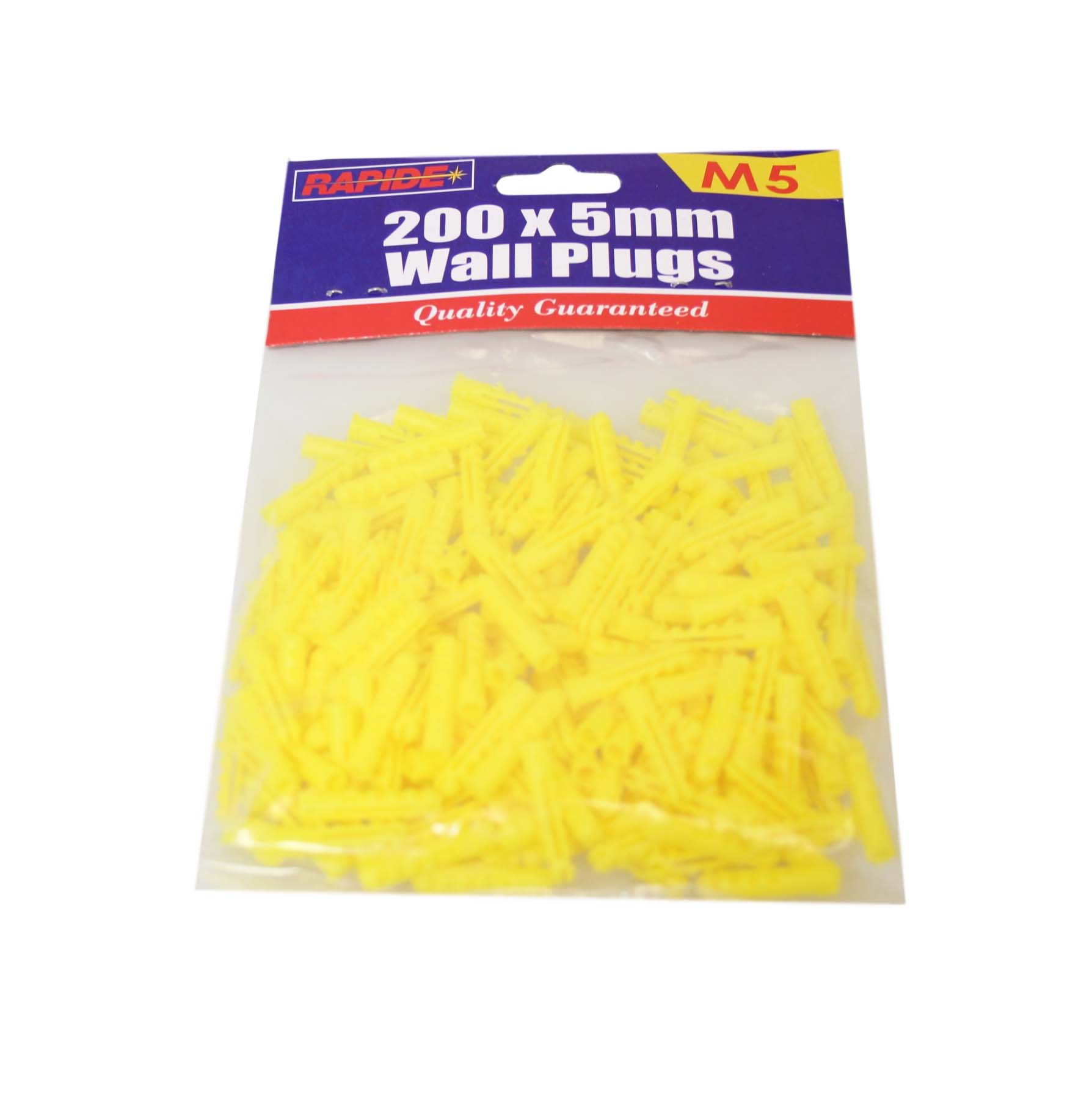 Rapide Yellow Builders Wall Plugs DIY M5 2481