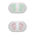 Frosted Oval Anti-Slip Bathroom Shower Bath Mat with Feet Design 66 x 35 cm Assorted Colours 6992