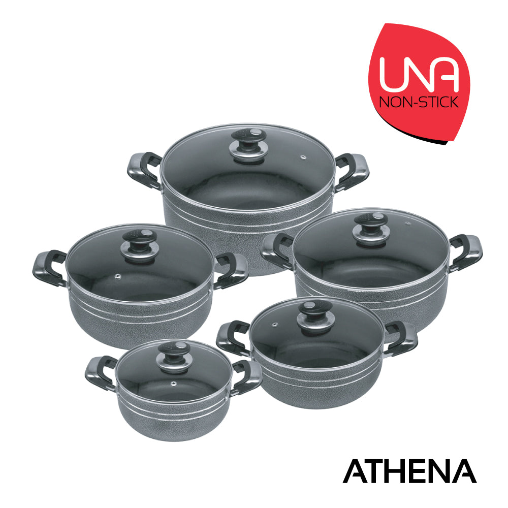 Una Non-stick Athena Stockpot Set of 5 18-20-22-24-26cm 2733