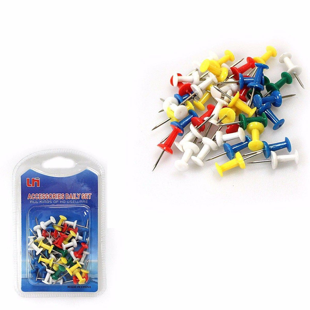 Notice Pin Board Tacks Push Pins Assorted Colours 2192