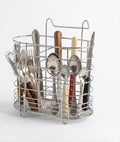 Metal Cutlery Holder Drainer Organiser with Hanging Hook 13 x 15 x 8 cm SKU 7408