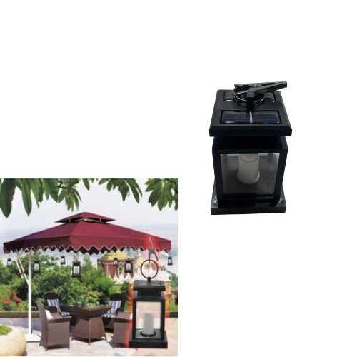 Solar Powered Lantern with Peg Clip Garden Decoration Light Candle Design 6700