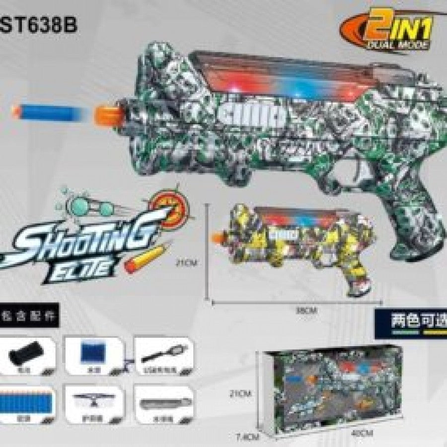 ST638B Gel &amp; Soft Bullet Blaster 2 in 1 With Lights