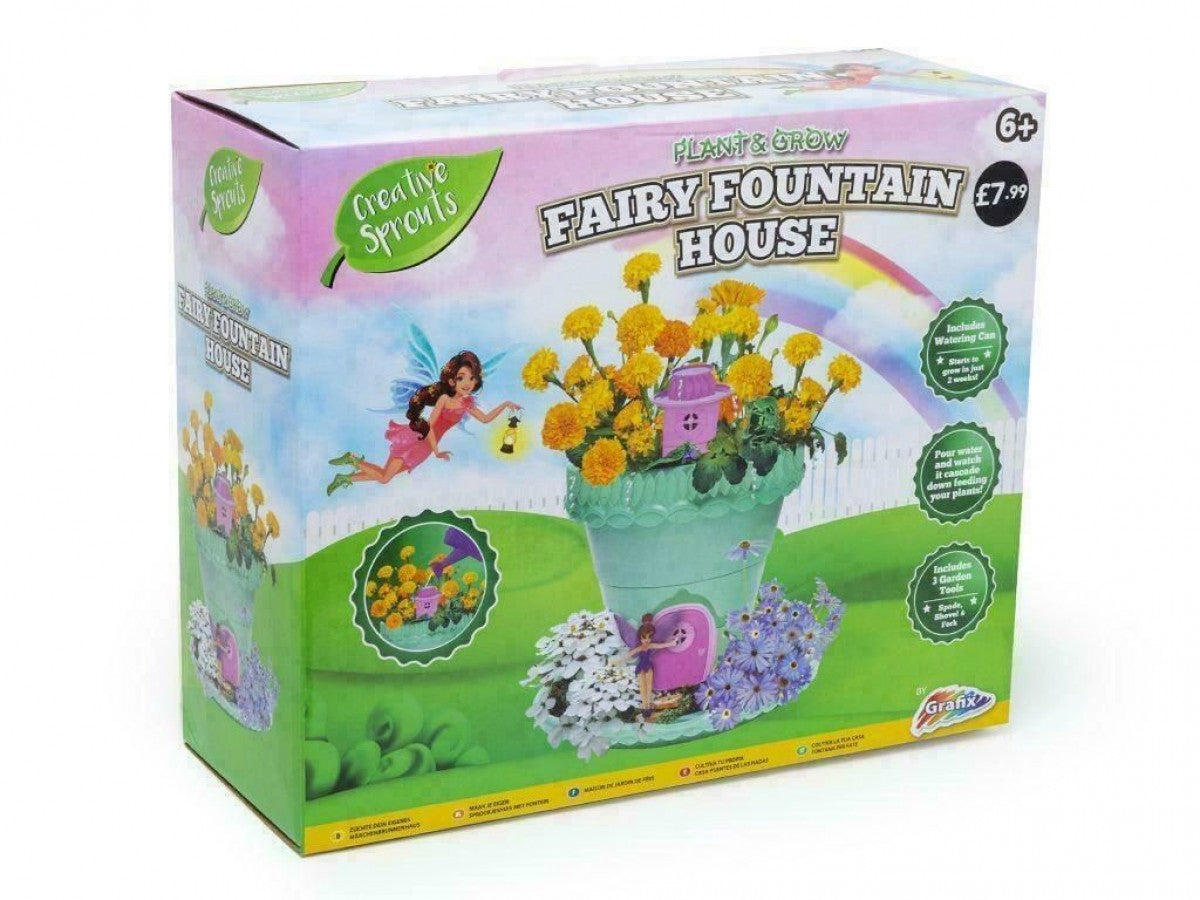 Plant And Grow Your Own Garden Fairy Fountain House R03-0713-B
