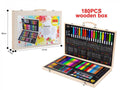 AX-180P-W1 180Pcs Wooden Stationary Case