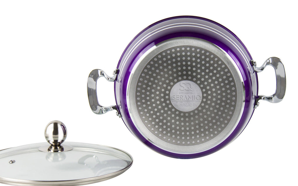 SQ Professional Metallic Die Cast Stockpot Set of 5 Amethyst 4250 A