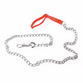 Heavy Duty Chrome Chain Pet Dog Leads Leash With Leather Handle For Dogs Walking  3037