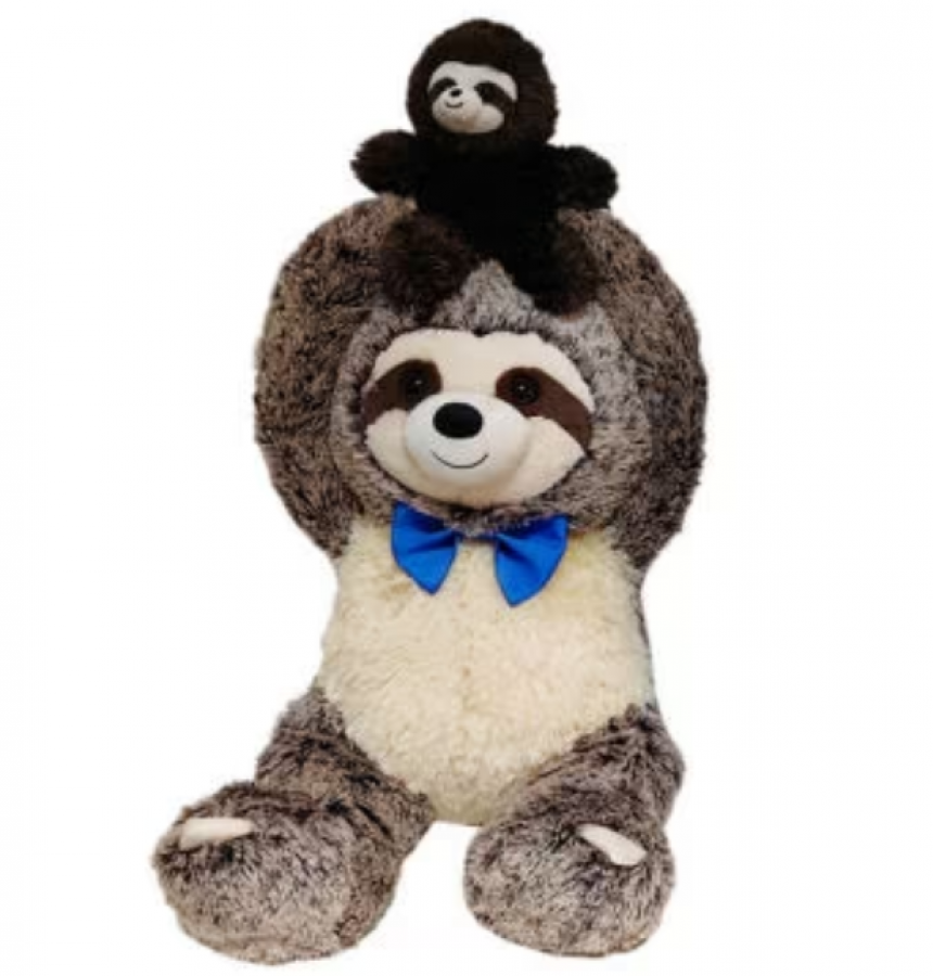 60038929 Large Sloth W/ Baby Sloth Plush 78cm
