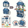 PH-11 2 In 1 Blue &amp; Grey 33Pcs Kitchen Carry Along Case