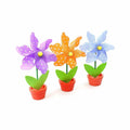 Plastic Mini Windmill Decor in Garden Pot 14cm Pack of 3 Assorted Colours 2111