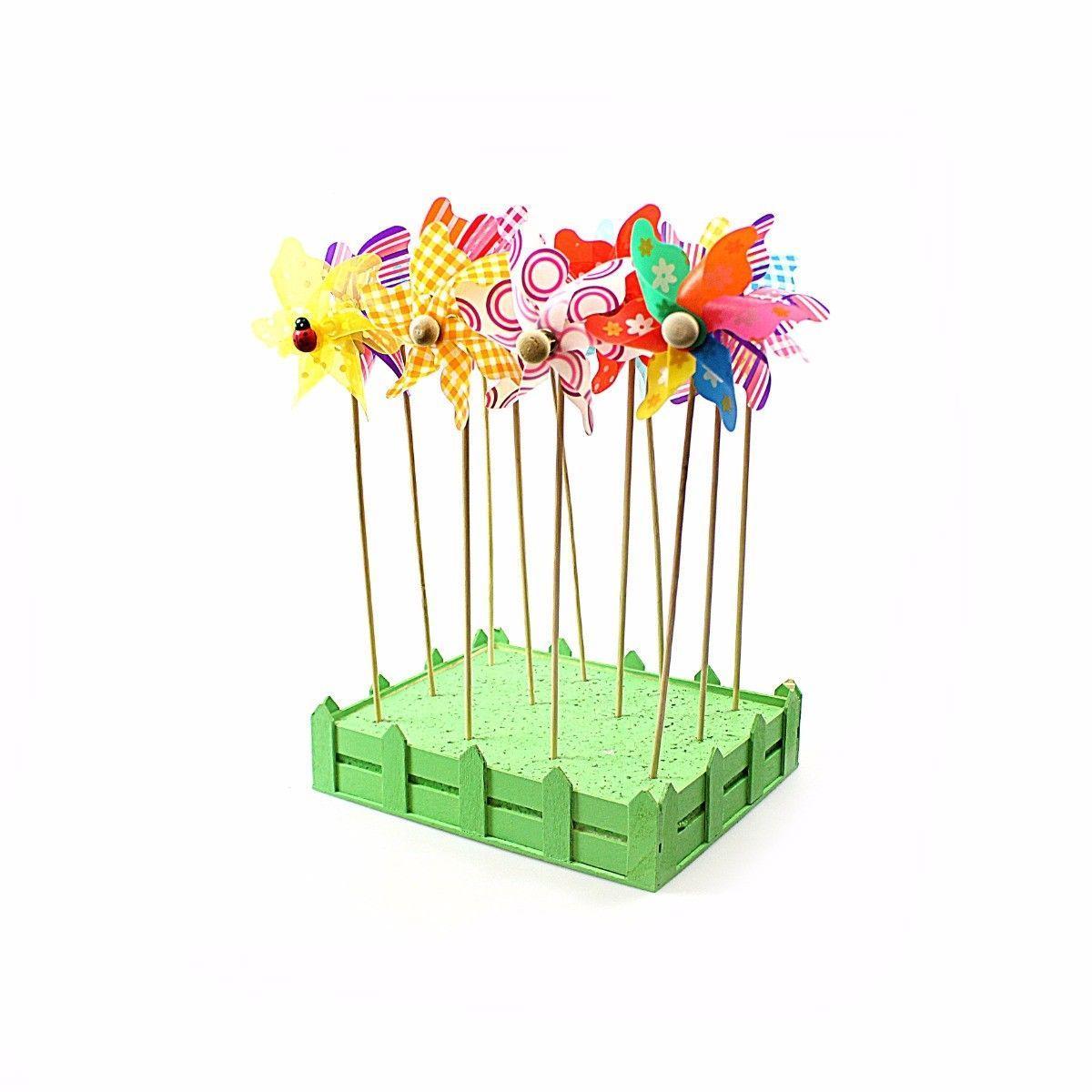 Small Plastic Colourful Pinwheel Windmill x 1 Assorted Colours 2118