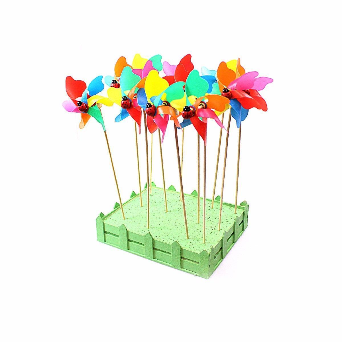 Small Plastic Rainbow Pinwheel Windmill x 1 2117