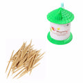 Plastic House Shaped Toothpick Holder with Toothpicks 7 x 7.2 cm Assorted Colours 4836