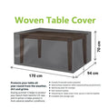 Garden Woven Table Cover 170 x 94 x 70cm 3275