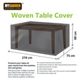 Garden Woven Table Cover 210 x 75 x 80cm 3312
