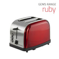 SQ Professional Gems Legacy 2 Slice Toaster 900W Ruby 3435