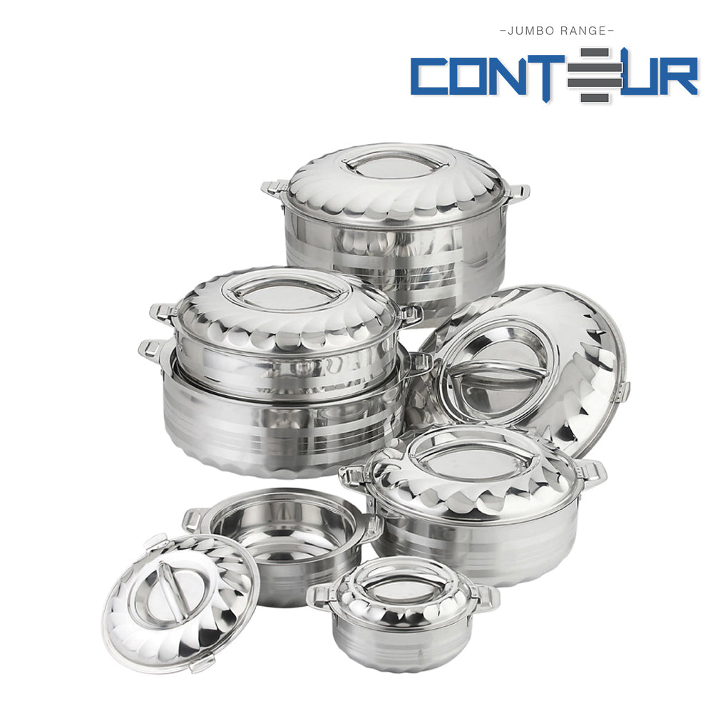 SQ Professional Jumbo Range Contour Stainless Steel Hot Pot Set of 6 3477