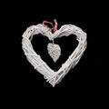 Garden Decoration Straw Heart 24 cm 3554
