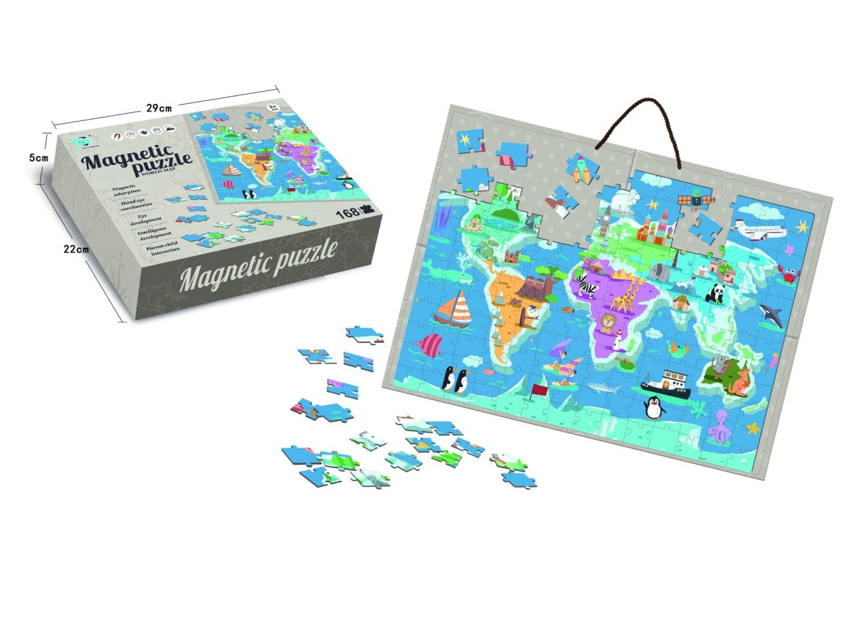 8526-8 Magnetic Puzzle World Map – 168 pieces