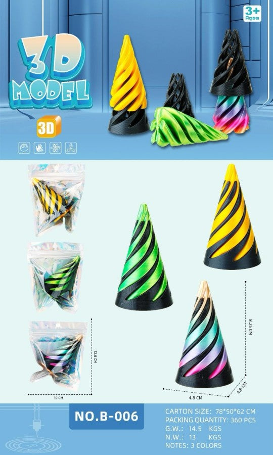B-006 3D Spiral Pyramid