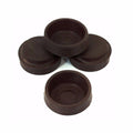 4 Pack Castor Cups / Floor Protectors 5 cm Brown 2953