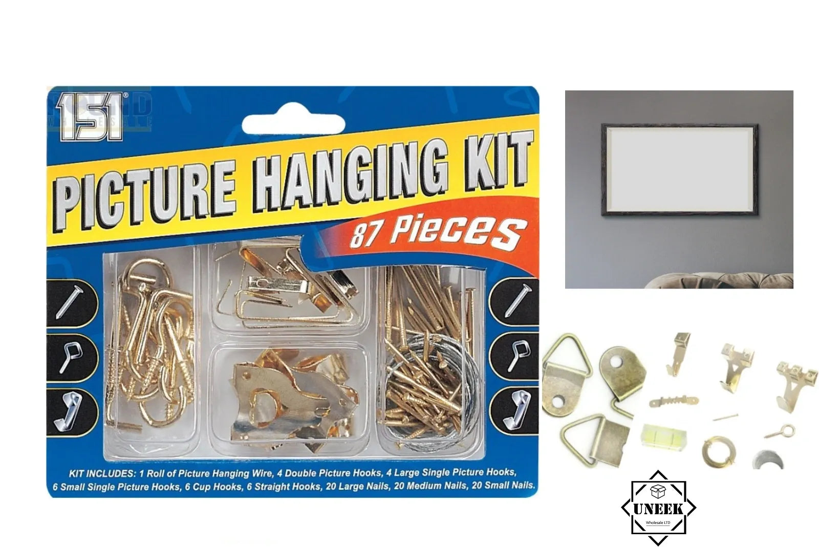 1511090-24 12 PACK PICTURE HANGING KIT