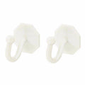 Value Pack Of 2 Curtain Tieback Hooks Self Adhesive White Home 0314 / 3141