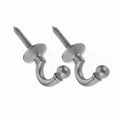2 x Ballend Curtain Tieback Hooks Chrome 0606