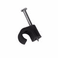 7mm (6+) Cable Clips Round Black Pack of 40  0152