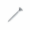 8 x 1 1/4 Pozi Countersunk Hardened Twinthread Wood Screws Zinc Plated Pk Of 38  0089