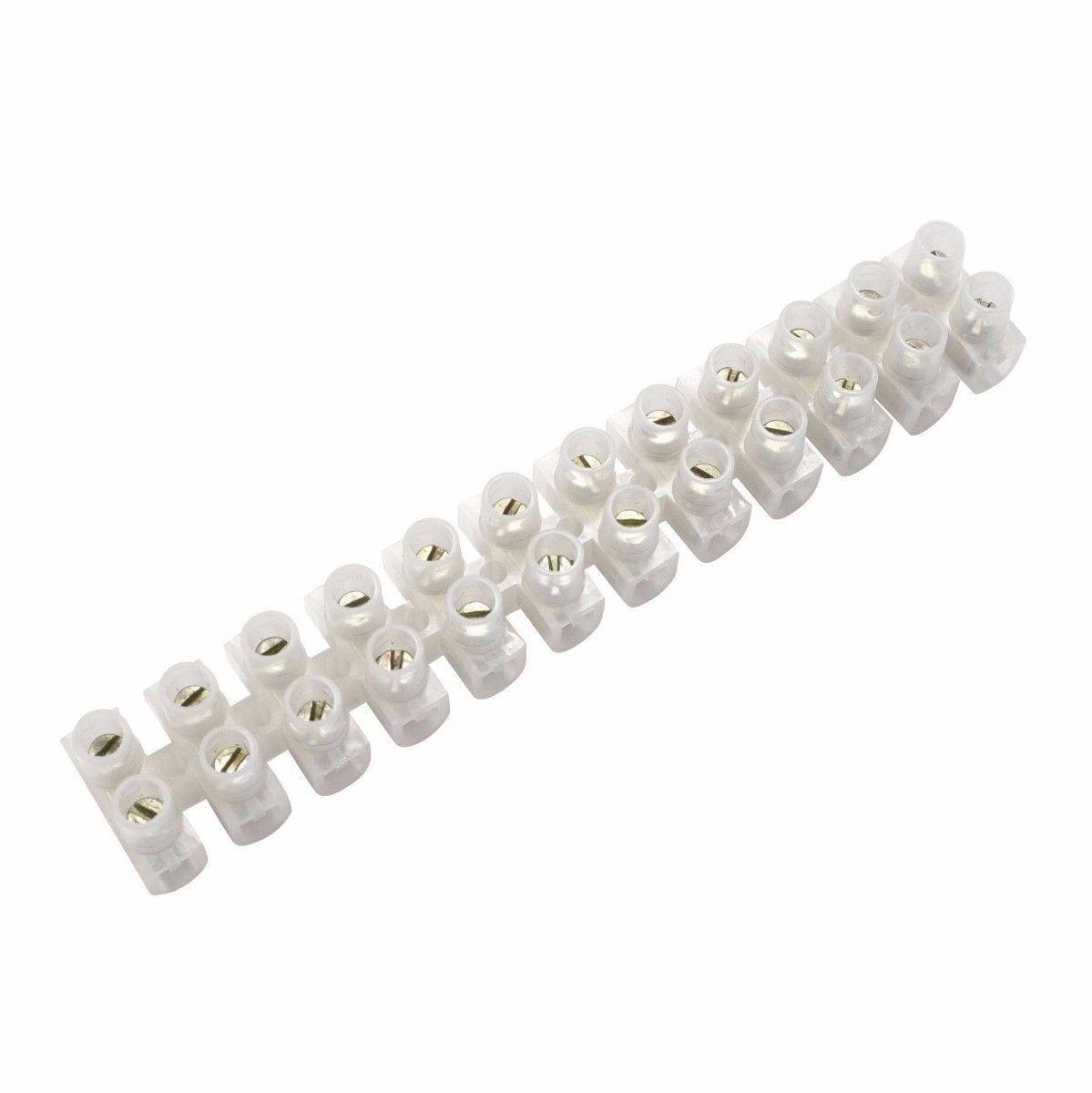 12 Way Strip Connector Home DIY Use Electrical White Strip 5AMP 1865