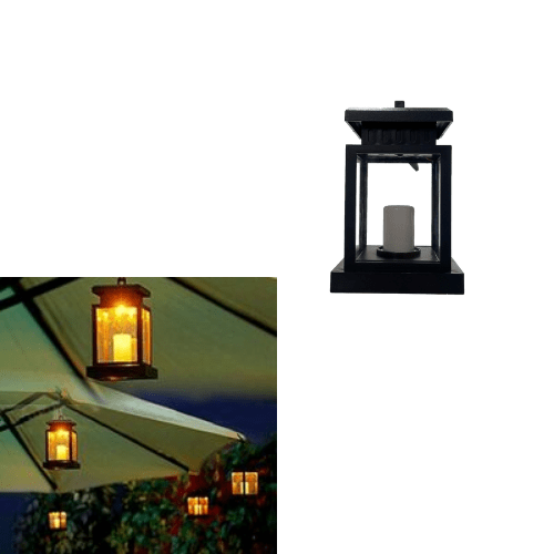 Solar Powered Lantern with Peg Clip Garden Decoration Light Candle Design 6700