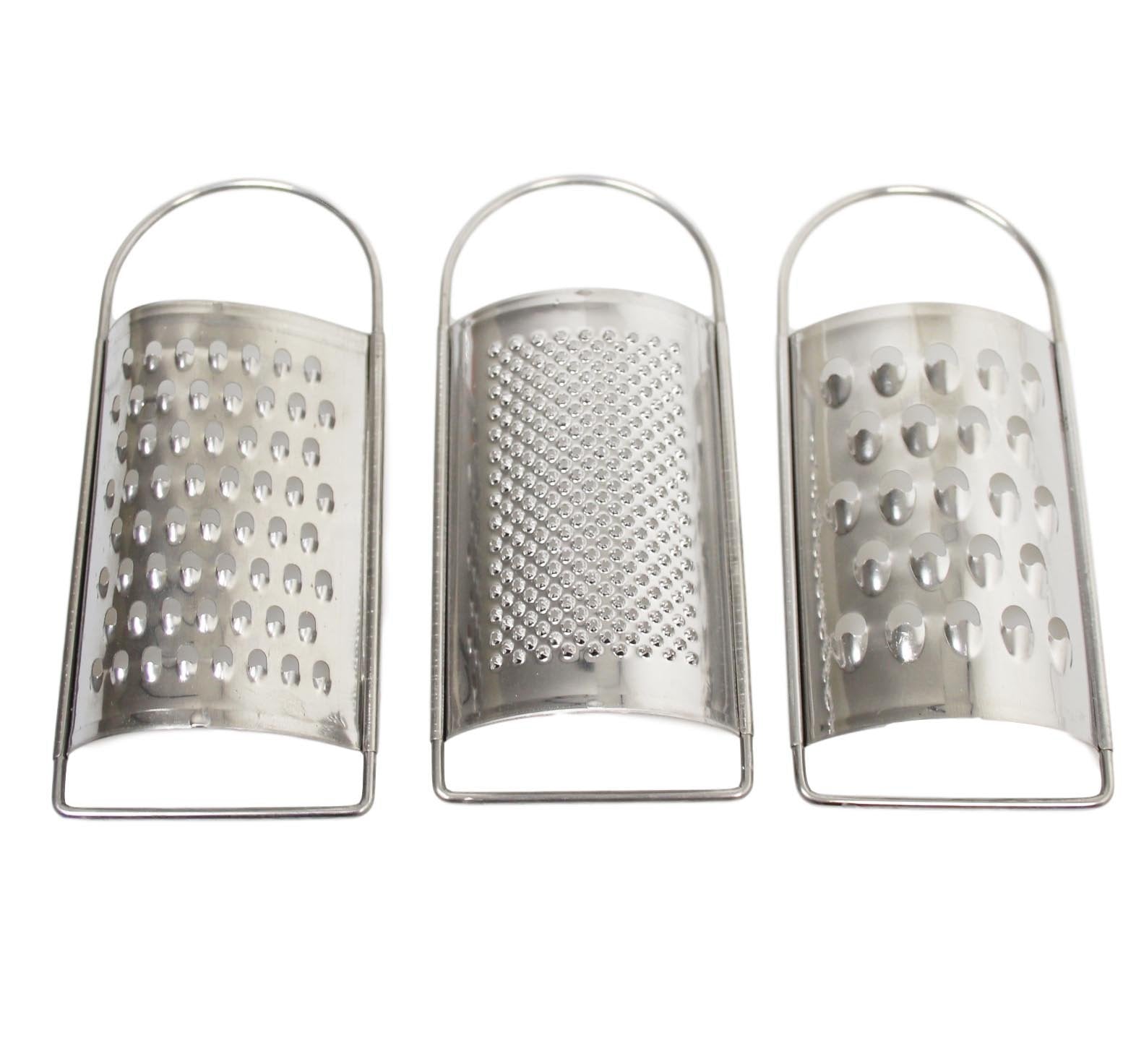 Mini Stainless Steel Cheese Grater Shredder Plane 6 x 13 cm Pack of 3 5369 / 3569 A