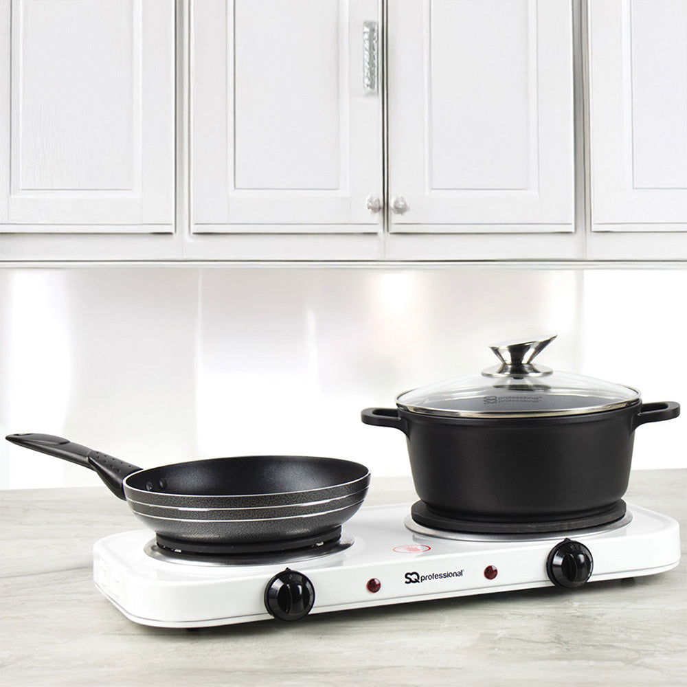 SQ Professional Blitz Electric Double Hot Plate Hob 2500W 4010