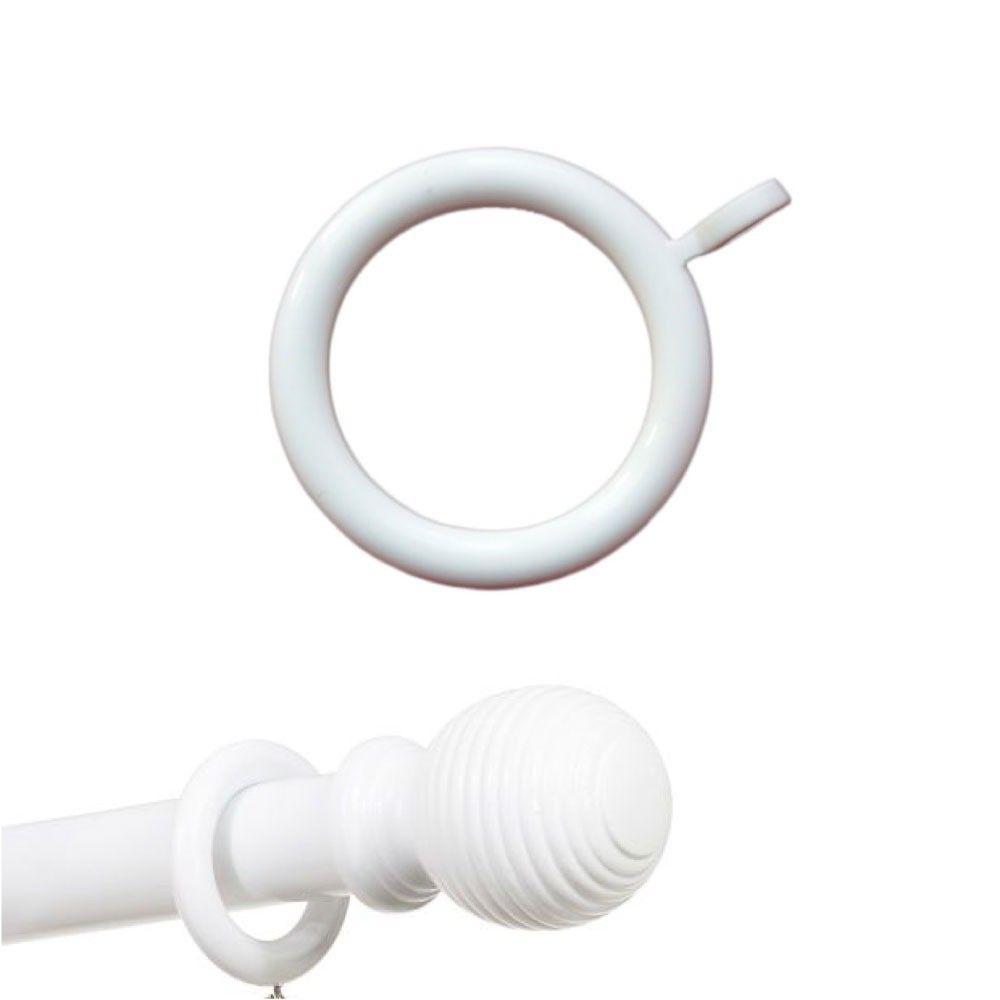6 x Curtain Pole Rings 56mm (28mm Poles) Pack of 6 White 0688 / 6883