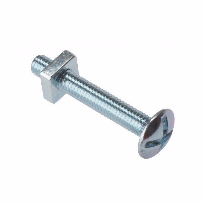Cross Slotted Roofing Bolts With Nuts M6 x 40 Pack Of 6 0492