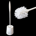 Plastic Toilet Brush with Holder Floral Net Design Assorted Colours 4294 A