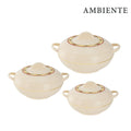 SQ Professional Ambiente Insulated Hot Pot Set of 3 1.2-1.6-2.5L Cream P7950 / 4227