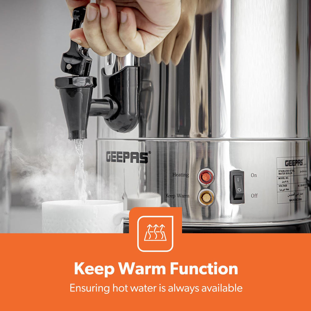 Stainless Steel Catering Size Electric Water Boiler with Adjustable Thermostat 6.8L GK6154