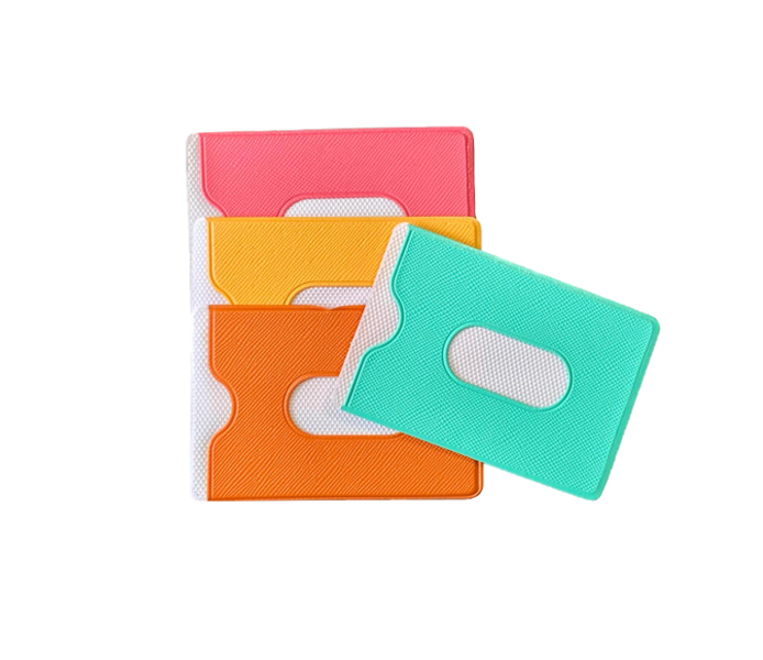 Plastic Student ID / Bank Card Holder Sleeve 90 x 60mm Assorted Colours 4329