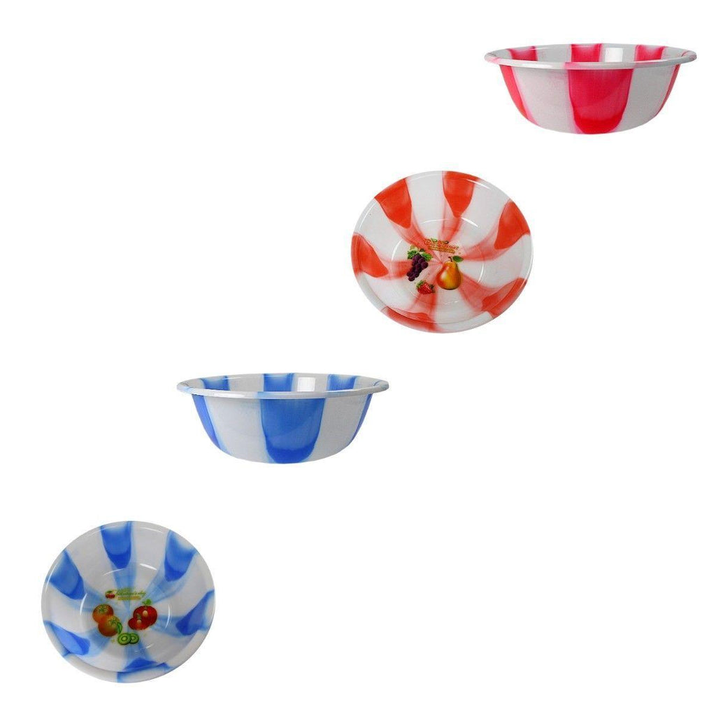 Tie Dye Print Plastic Kitchen Bowl Large 35 cm Assorted Colours 3066