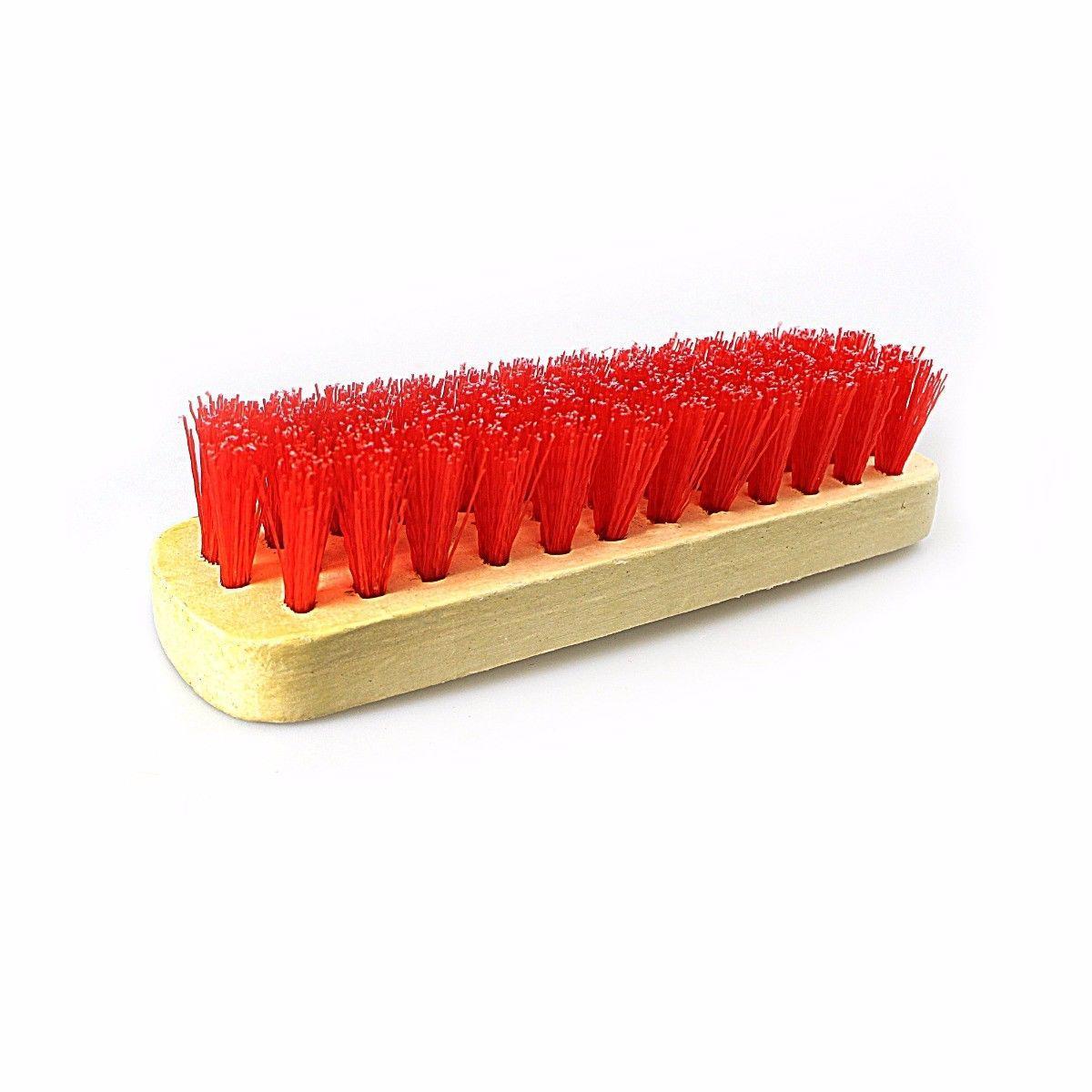 Wooden Hard Bristle Brush 17.5cm Assorted Colours 0190