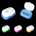 Plastic Soap Box with Printed Design 10 x 5 cm Assorted Colours 0434